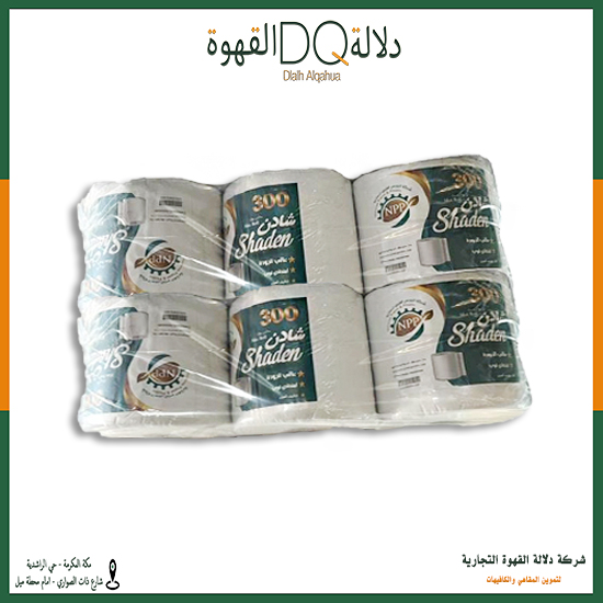 مناديل رول شادن 300 متر / 6 ربطات