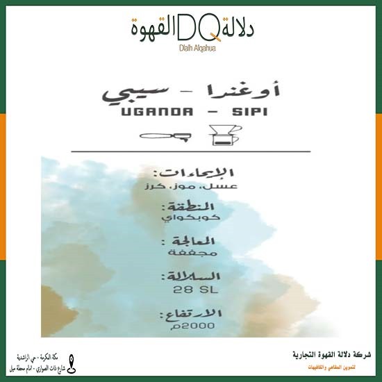 قهوة اوغندا سيبي 250 جرام محمصة مصنع القهوة