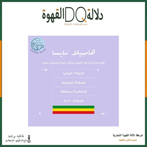 [6018] قهوة اثيوبيا هامبيلا سايسا 250 جرام محمصة نسج