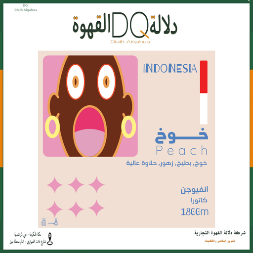 [6312] قهوة اندونسيا  خوخ انفيوجن  125 جرام محمصة OLALA